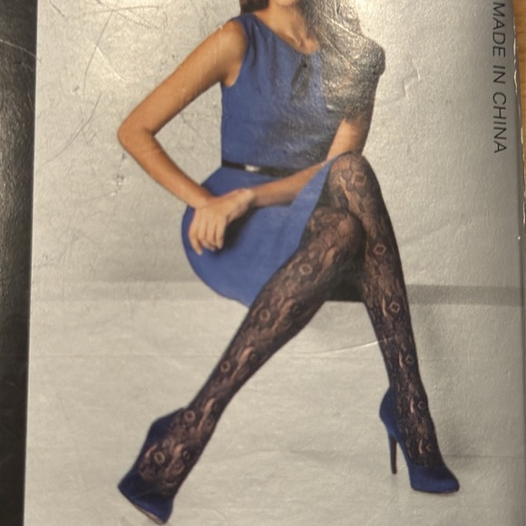 NWT Apt.9 navy blue tights net-to-waist size small. - Picture 2 of 6